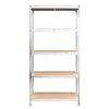 vidaXL 5-Layer Shelves 3 pcs Silver Steel&Engineered Wood
