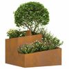 vidaXL Garden Planter Brown 60 x 60 x 50 cm Weathering Steel