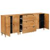 vidaXL Sideboard 3 pcs Brown 60 x 33 x 75 cm Solid mango wood