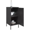 vidaXL Sideboards 2 pcs Black 36x39x79 cm Steel