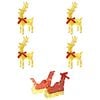 vidaXL Christmas Reindeer with sleigh 5 pcs 240 LEDs Warm White