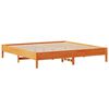 vidaXL Bed Frame without Mattress Wax Brown 200x200 cm Solid Wood Pine