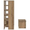 vidaXL Shoe Cabinet with Shelf 2 pcs Artisan Oak Engineered Wood
