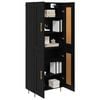 vidaXL Highboard Black Oak 69.5 x 34 x 180 cm Engineered Wood