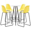 vidaXL 5 Piece Bar Set Plastic Yellow