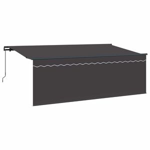 vidaXL Retractable Awning Manual Anthracite 350 x 200 cm