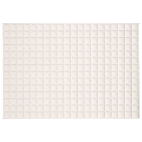 vidaXL Weighted Blanket Light Cream 140x200 cm Single 10 kg Fabric