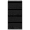 vidaXL Drawer Cabinet Black 40 x 41 x 76 cm Engineered Wood