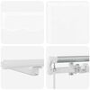 vidaXL Retractable Awning Manual White 300 x 250 cm Fabric and Steel