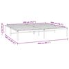 vidaXL Metal Bed Frame without Mattress Black 200x200cm
