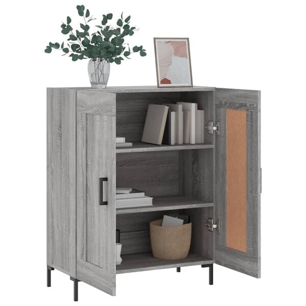 vidaXL Sideboard Grey Sonoma 69.5x34x90 cm Engineered Wood
