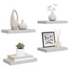 vidaXL Floating Wall Shelves 4 pcs Concrete Grey 40x23x3.8 cm MDF