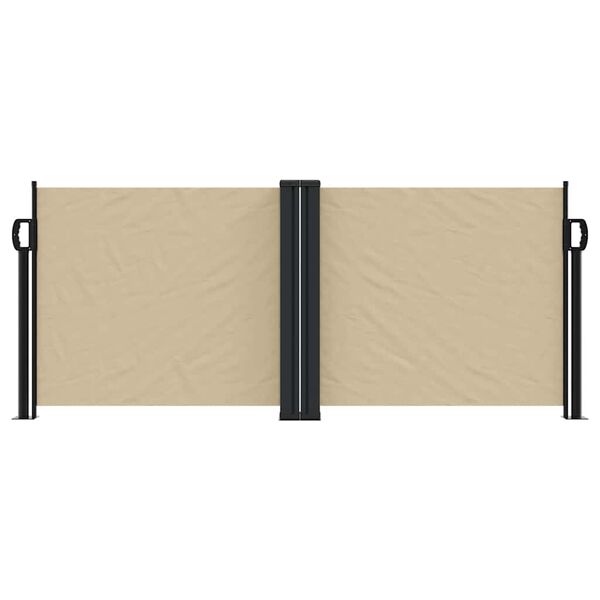 vidaXL Retractable Side Awning Beige 100x600 cm