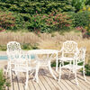 vidaXL 5 Piece Bistro Set Cast Aluminium White