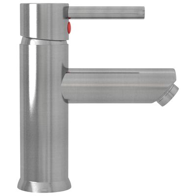 vidaXL Bathroom Basin Faucet Silver 130x176 mm