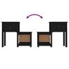vidaXL Bedside Cabinet Black 79.5x38x65.5 cm Solid Wood Pine