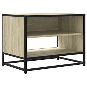 vidaXL TV Cabinet Sonoma Oak 61x40x46 cm Engineered Wood and Metal