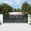 vidaXL Garden Gate Anthracite 300x75 cm Steel