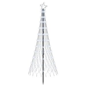 vidaXL LED Christmas Tree 180 cm 230 LEDs Cold White Steel Black