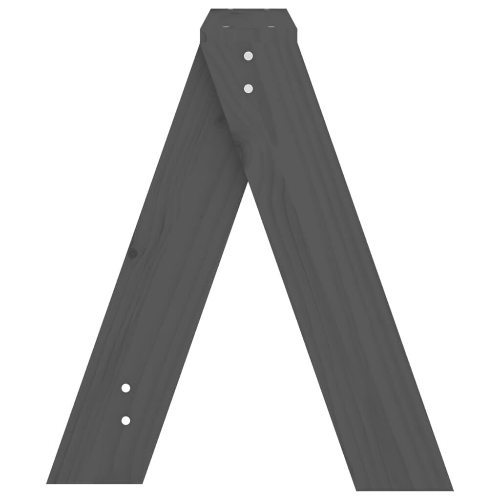 vidaXL Stools 2 pcs Grey 40x40x45 cm Solid Wood Pine