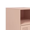 vidaXL Bedside Cabinet Pink 34.5x39x62 cm Steel
