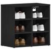 vidaXL Shoe Cabinet 2 pcs Black Oak 52 x 30 x 50.5 cm Engineered Wood