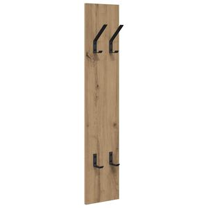 vidaXL Wall-Mounted Coat Rack Wall-Mounted Artisan Oak Engineered wood