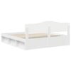 vidaXL Bed Frame with Headboard White 180 x 200 cm Solid Pine Wood
