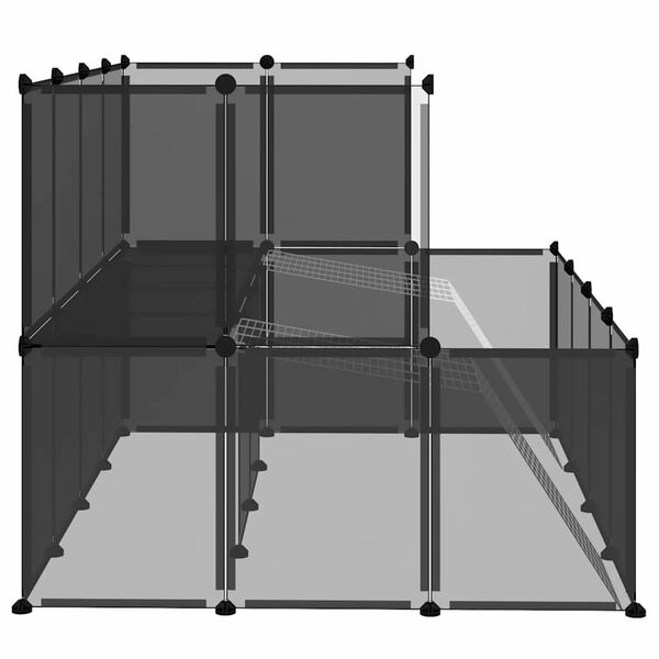vidaXL Small Animal Cage Black 143x107x93 cm PP and Steel