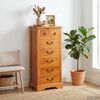 vidaXL Chest of Drawers Natural 45 x 35 x 100.5 cm Solid Mahogany Wood