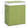 vidaXL Bamboo Laundry Basket Green 83 L