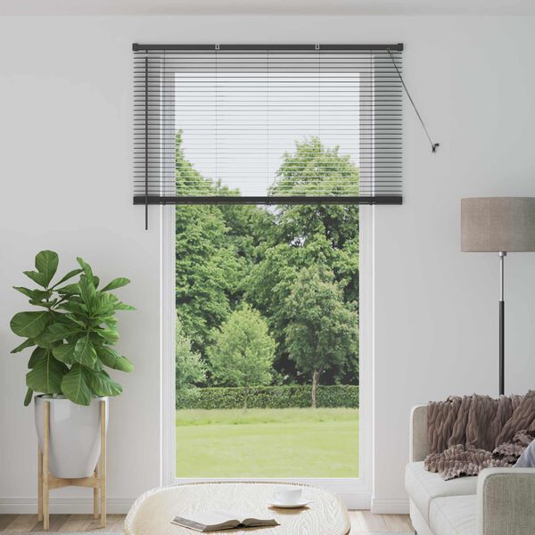 vidaXL Venetian Blind Silver Grey 213 x 150 cm PVC
