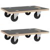 vidaXL Transport Trolleys 2 pcs Rectangular 50x35x11.5 cm