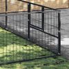 vidaXL Dog Kennel Black 36 m&sup2; Steel