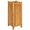 vidaXL Garden Planter with Liner 31x31x75 cm Solid Wood Acacia