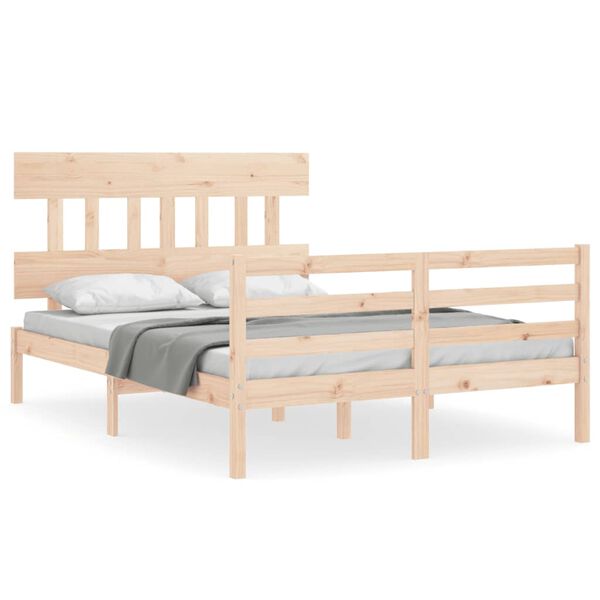 vidaXL Bed Frame without Mattress 120x200 cm Solid Wood