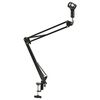 vidaXL Table Mounted Microphone Stand Black Steel