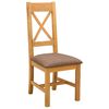vidaXL Dining Chair 2 pcs Solid Oak Wood Grey 45 x 54 x 105 cm