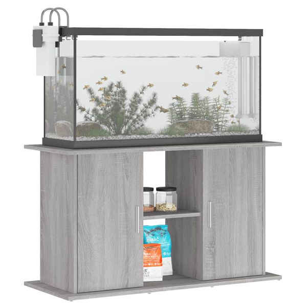 vidaXL Aquarium Stand Grey Sonoma 101x41x58 cm Engineered Wood
