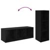 vidaXL TV Cabinet Set 2 pcs Black Oak 107 x 35 x 37 cm Engineered Wood