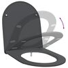 vidaXL Toilet Seat Anthracite 44 x 36.4 x 3.4 cm Duroplast