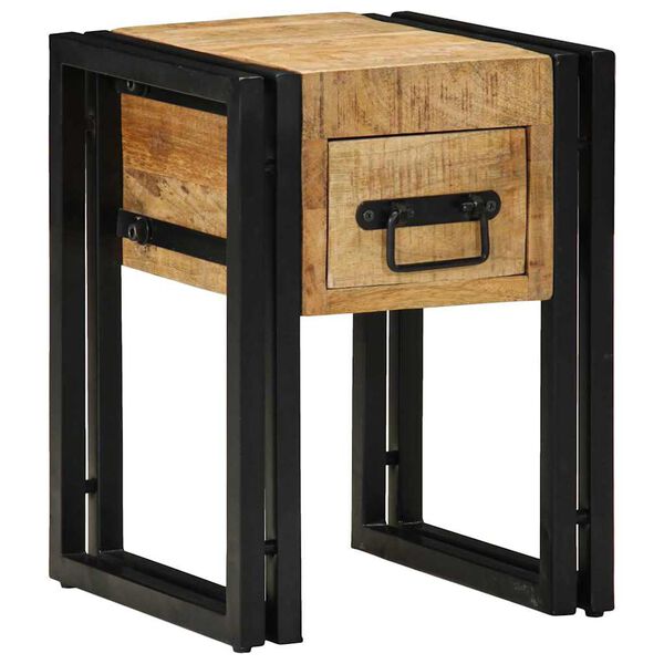 vidaXL End Table Other 30 x 30 x 40 cm Solid mango wood and Metal
