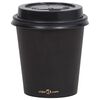 vidaXL Coffee Paper Cups with Lids 200 ml 500 pcs Black