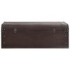 vidaXL Treasure Chest with Latches Dark Brown 110x50x39.5 cm Plywood