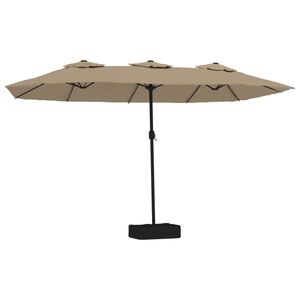 vidaXL Garden Parasol | Taupe | Polyester fabric | Extra large | Tiltable