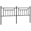 vidaXL Metal Replace Headboard Black 200 cm