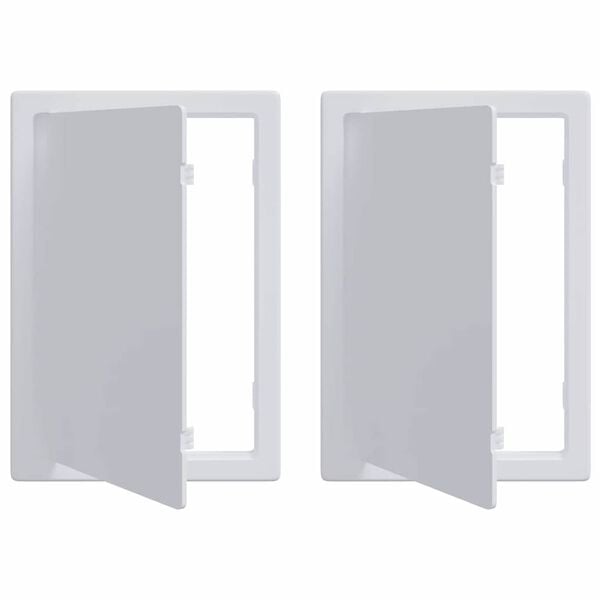 vidaXL Access Panels 2 pcs White 15 x 23 cm ABS Plastic