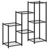 vidaXL Flower Stand 83x25x80 cm Black Iron