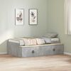 vidaXL Bed Frame Concrete Grey 100 x 200 cm Engineered Wood