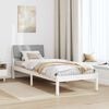 vidaXL Bed frame White and light grey 80 x 200 cm Solid pine wood